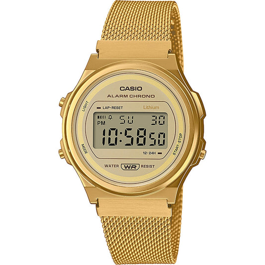 CASIO VINTAGE Mod. ROUND - GOLD MESH-0