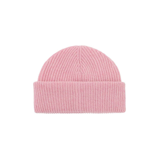 Ganni beanie hat with logo label Scarves Hats & Gloves Ganni