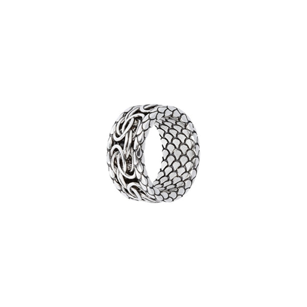 ALBERT M. JEWELS JEWELRY Mod. WSOX00396.S-28 silver ring with intricate pattern design