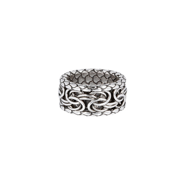 ALBERT M. JEWELS JEWELRY Mod. WSOX00396.S-28 stylish silver ring with intricate design