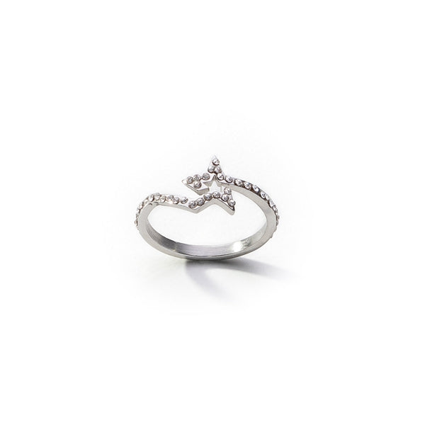 AN JEWELS JEWELRY Mod. ADC.R01SC-7 silver ring with star-shaped design