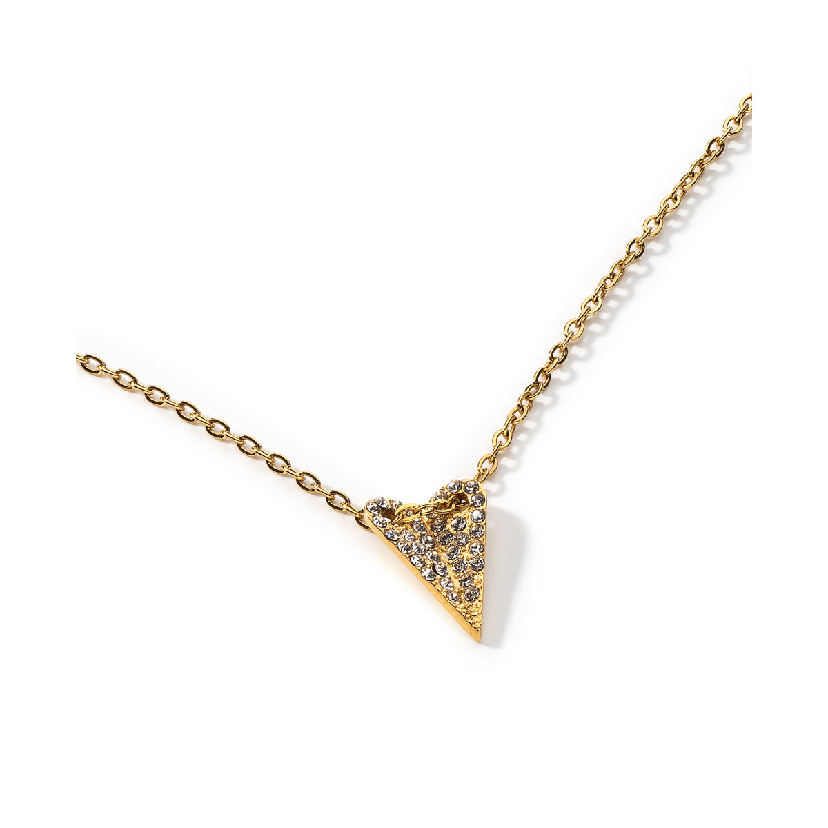 AN JEWELS JEWELRY Mod. AL.NMOH24CZ gold and diamond pendant necklace