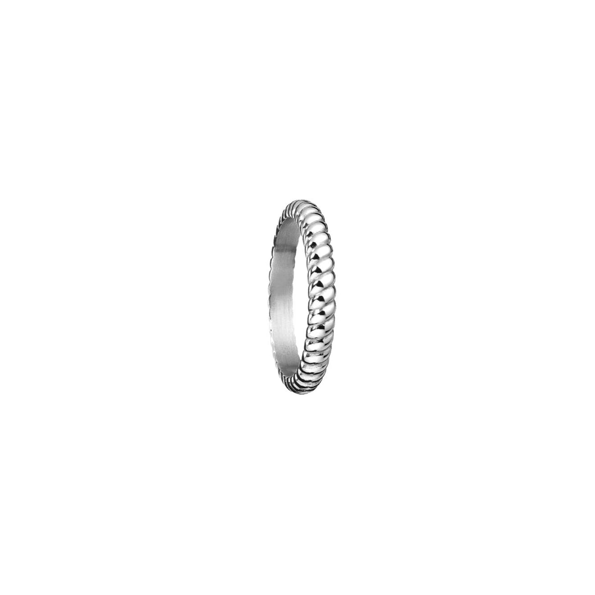 AN JEWELS JEWELRY Mod. AR.R1NS03S-8 elegant silver ring with a unique textured design