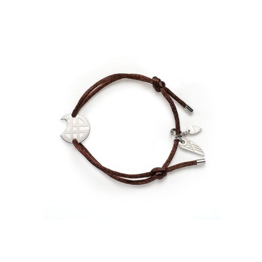 AN JEWELS JEWELRY Mod. AV.BGLBSSBR bracelet with charms and brown cord