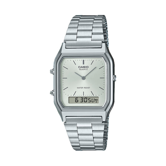 CASIO VINTAGE Mod. EDGY COLLECTION SUNRAY DIAL - SILVER-0