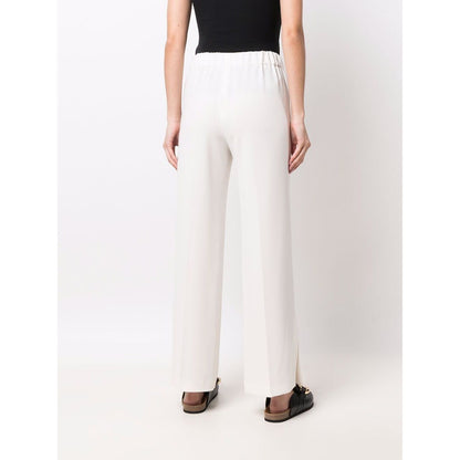 Alberto Biani White Cady Elasticated Trousers Trousers