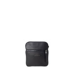 Armani Exchange Black Polyester Messenger Bag - men's crossbody bag with zip closure, lightweight and durable.