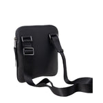 Armani Exchange Black Polyester Messenger Bag with crossbody strap and zip closure, stylish and functional for everyday use.