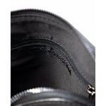 Interior view of Armani Exchange Black Polyester Messenger Bag showing zippered compartment.