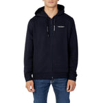 Armani Exchange Blue Cotton Hoody