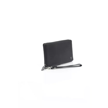 Automobili Lamborghini Black Calfskin Men Wallet