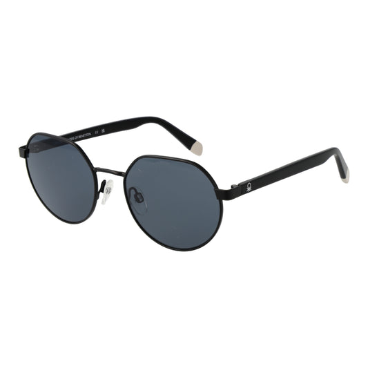 Black Gent sunglasses BENETTON MOD. BE7042 53002 with round lenses and sleek design