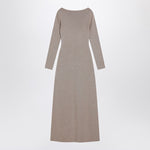 Max Mara Pianoforte Beige dress in viscose and lurex yarn BRACCOCO/R_MAXMP-001_323