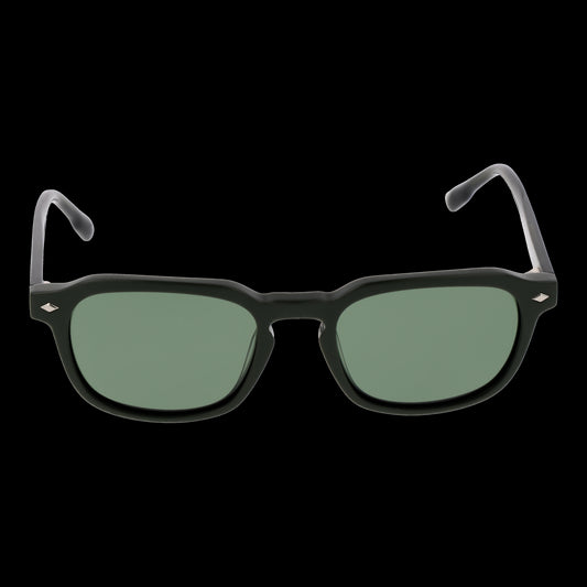 BULGET MOD. BG9229M 51D01P gent sunglasses with green lenses, black frame on black background