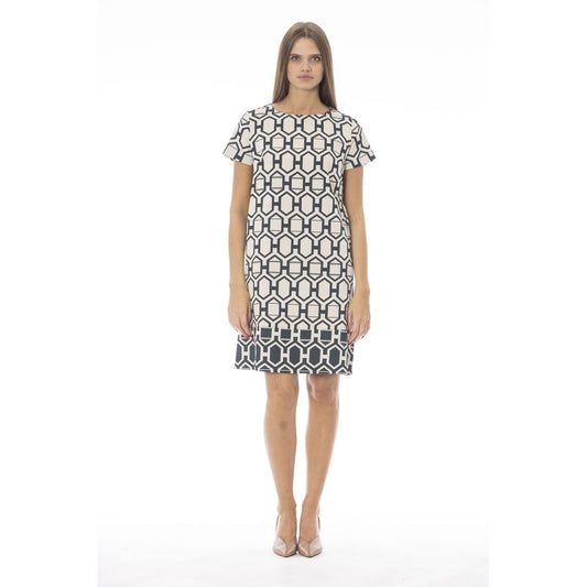 Baldinini Trend White Cotton Women Dress Baldinini Trend