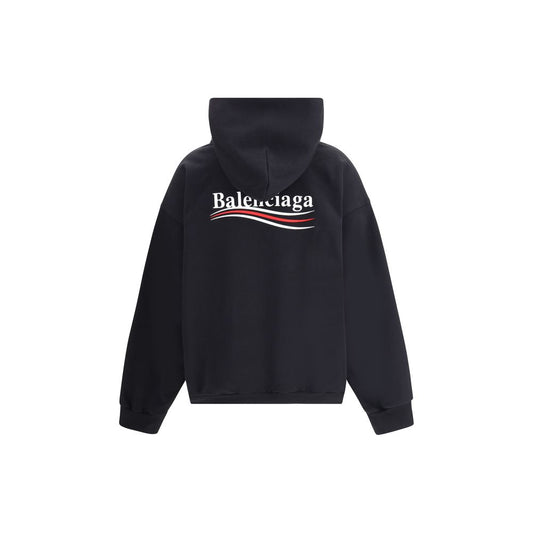 Balenciaga Logoed Hoodie featuring monogram on back, oversized cut, cotton fabric, and contemporary streetwear style for AW25 season.