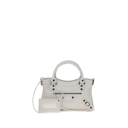 Balenciaga White Calf Leather Bos Taurus Handbag