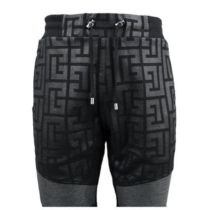 Balmain Black Cotton Men Jogging Pant
