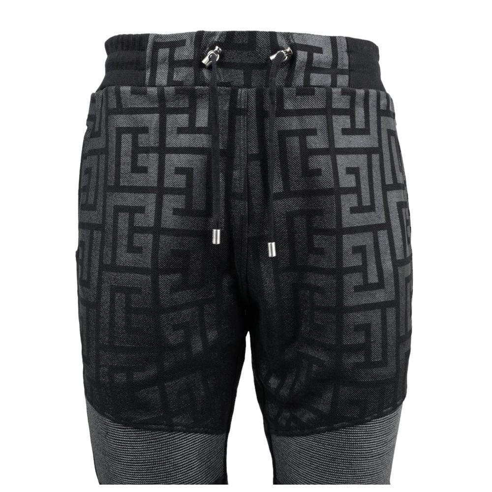 Balmain Black Cotton Men Jogging Pant
