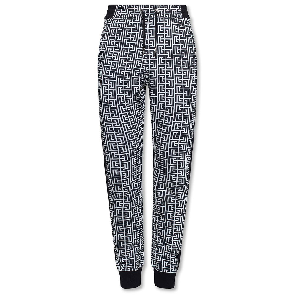 Balmain Black Cotton Men Sweatpant