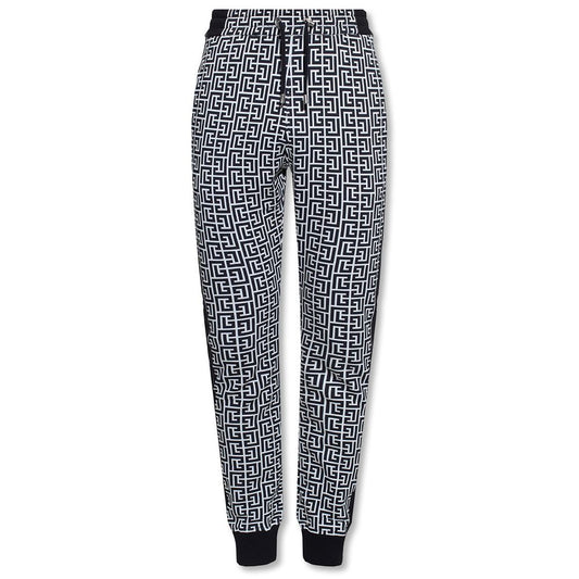 Balmain Black Cotton Men Sweatpant