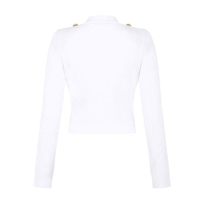Balmain Button-Trim Cable-Knit Cardigan Topwear