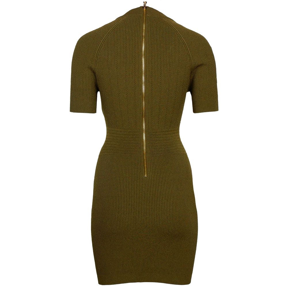 Balmain Green Viscose Women T-Shirt Dress