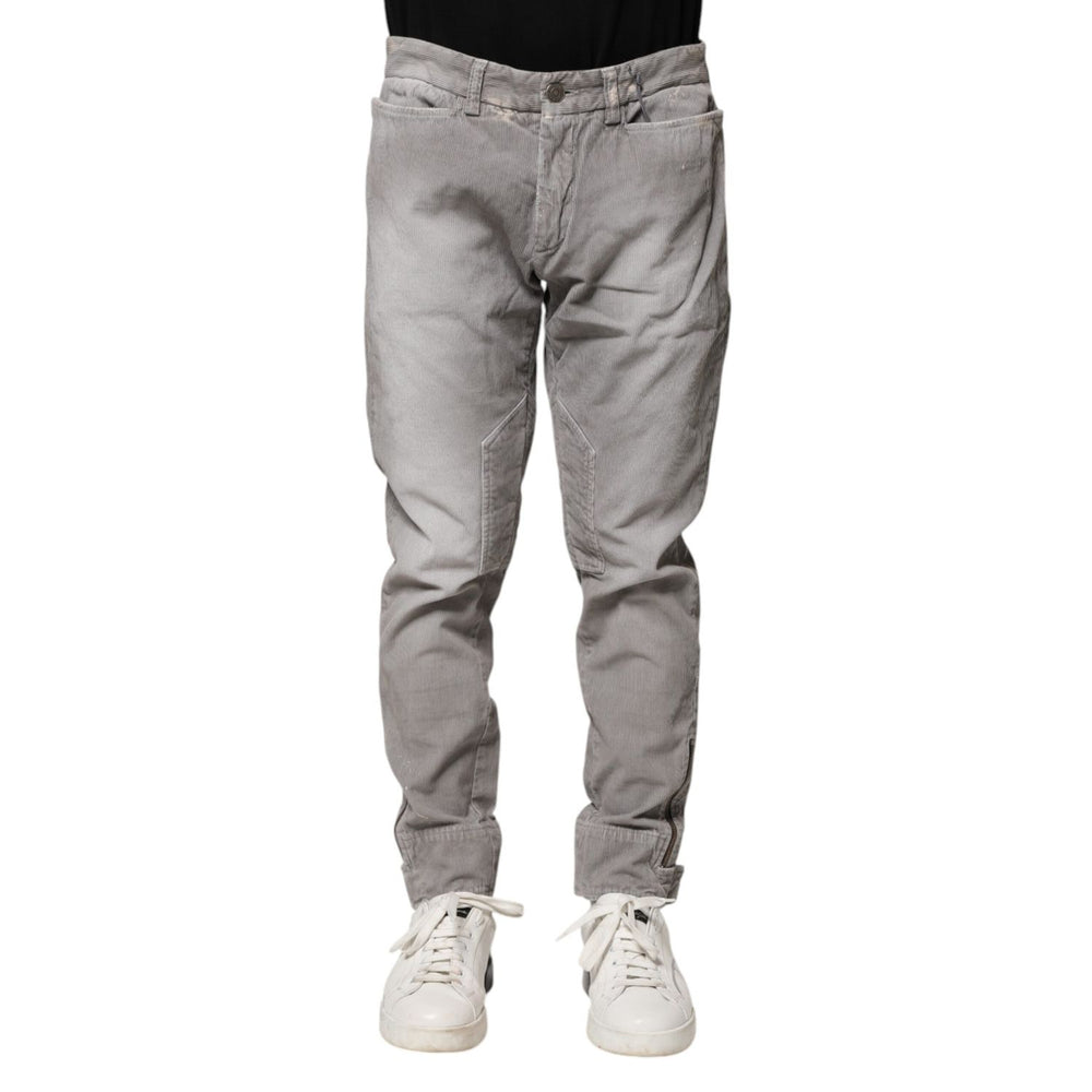 Balmain Light Gray Washed Skinny Fit Men Denim Jeans