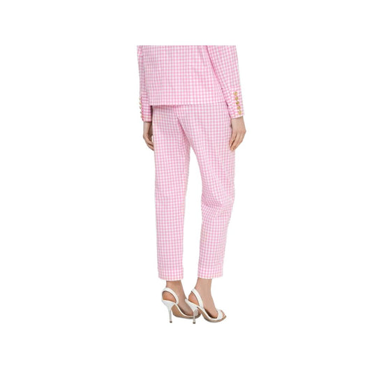 Balmain Pink Cotton Women Pants