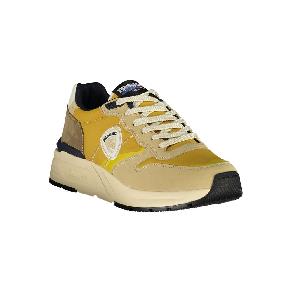 Blauer Beige Polyester Sneaker 1728,67465543840,Athletic - Sneakers - Shoes,Beige,Blauer,EU43/US10,Men,Men - Shoes,New with tags,Shoes,Sneakers - Men - Shoes,Sneakers - Shoes