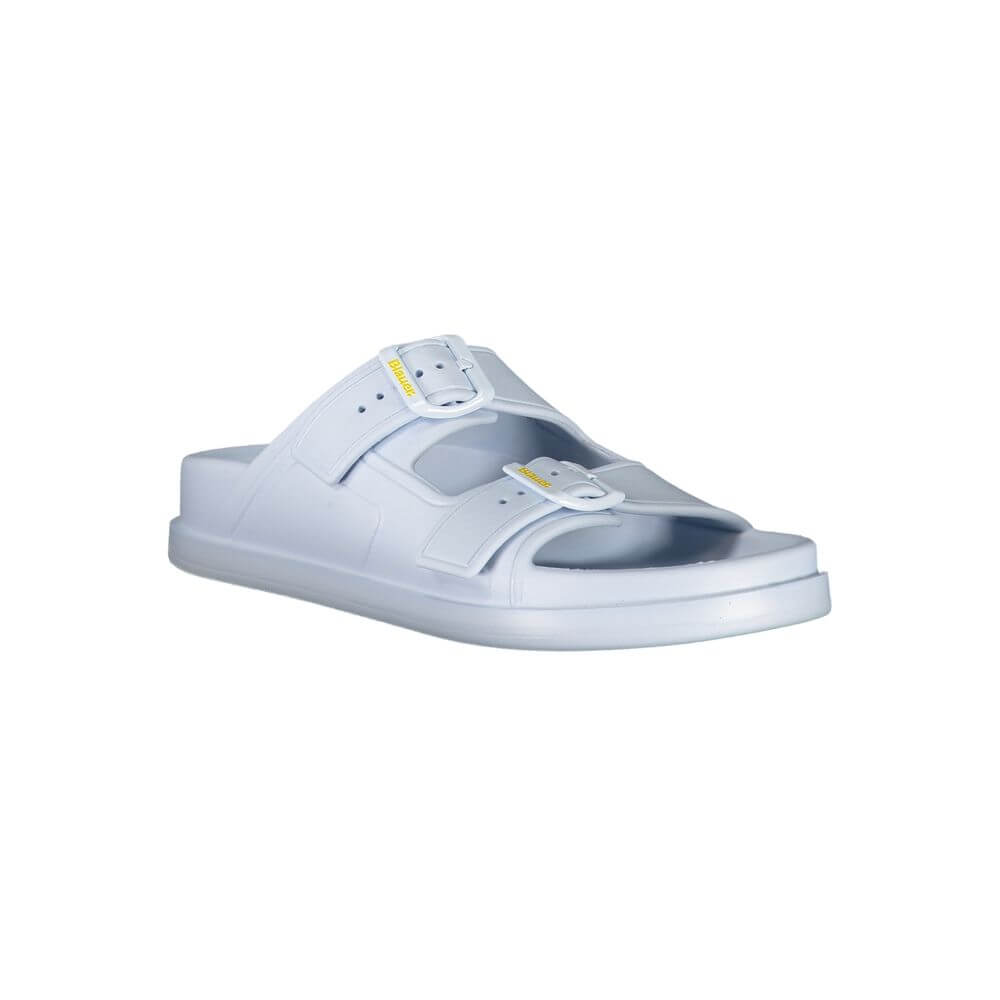 Blauer Blue Polyethylene Women Sandal with adjustable buckles and iconic print for fashion-forward comfort