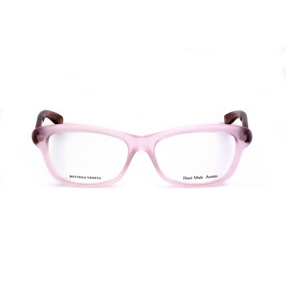 Bottega Veneta Bicolor Acetate Frames in lilac havana pink, 52/15/140 mm size, featuring handmade acetate material