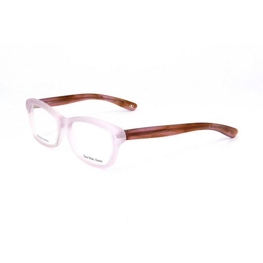 Bottega Veneta Bicolor Acetate Frames in lilac havana pink with dimensions 52/15/140 mm, showcasing the side view.