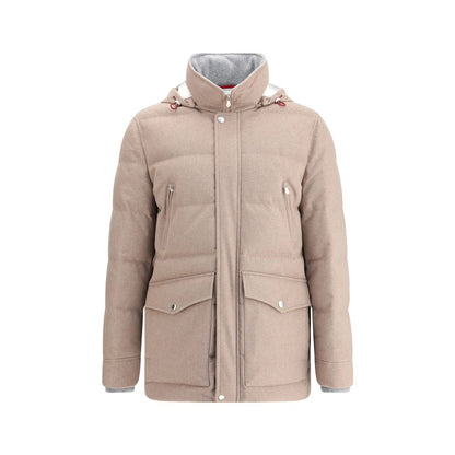 Brunello Cucinelli Beige Cashmere Full-Length Jacket