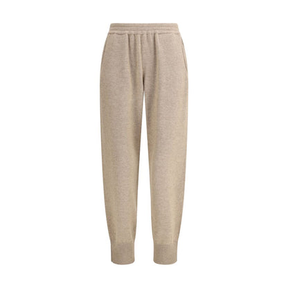 Brunello Cucinelli Beige Cashmere Pants with elastic waistband and welt pockets