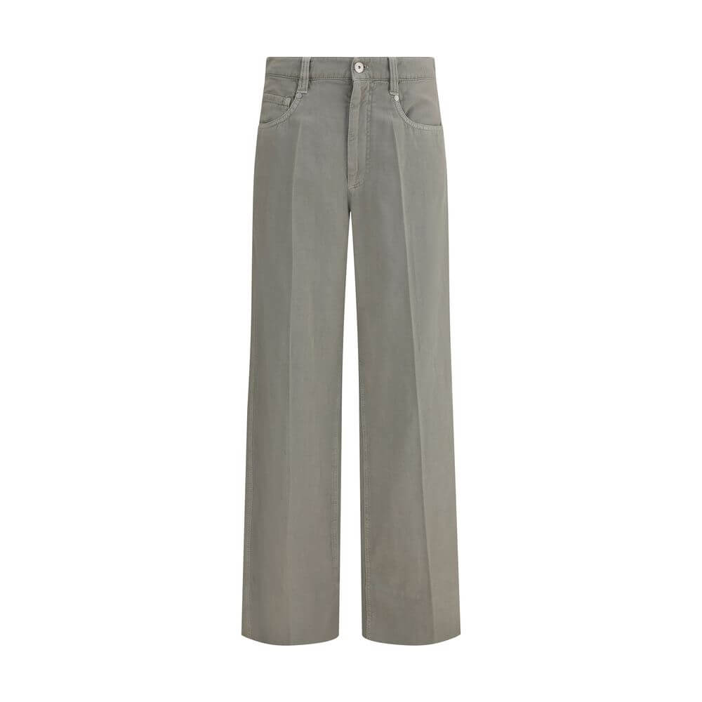 Brunello Cucinelli Bicolor Cotton Relaxed Fit Jeans