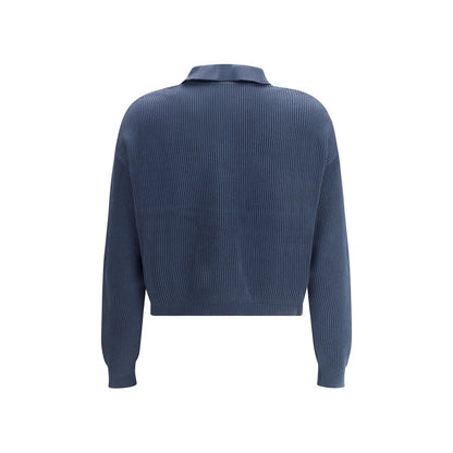 Brunello Cucinelli Blue Cotton Sweatshirt