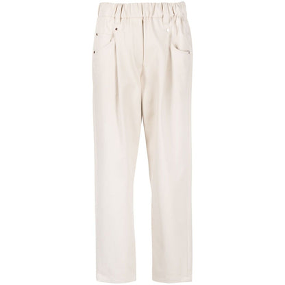 Brunello Cucinelli Elasticated straight-leg trousers