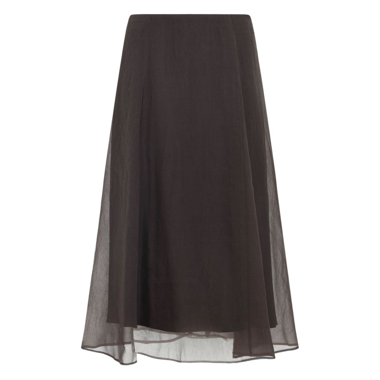 Brunello Cucinelli Sheer A-line skirt