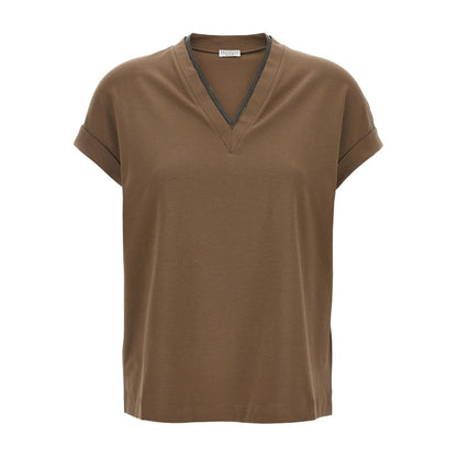 Brunello Cucinelli T-shirts and Polos Brown