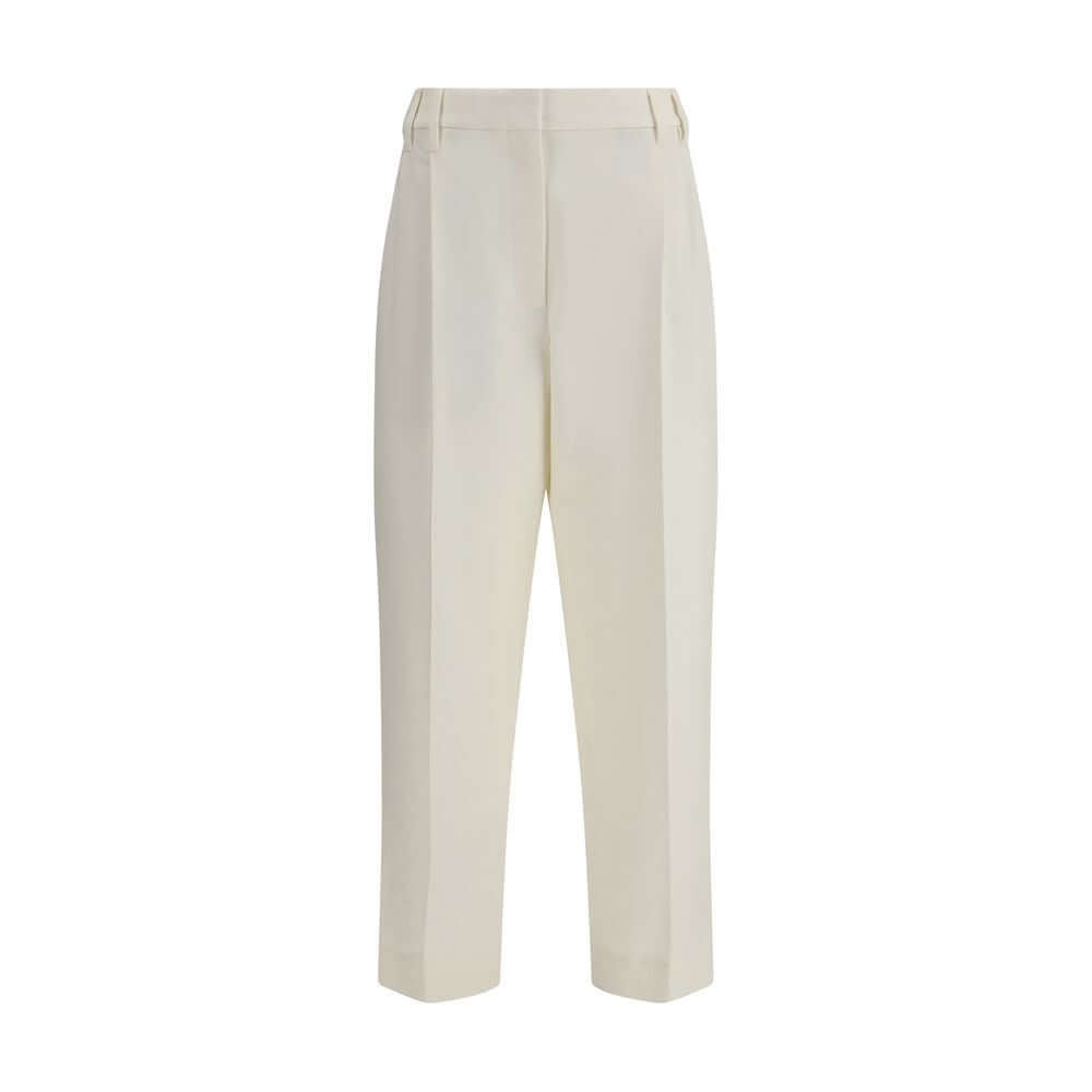 Brunello Cucinelli White Cotton Chino Pants