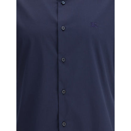 Burberry Blue Cotton Shortsleeve Shirt