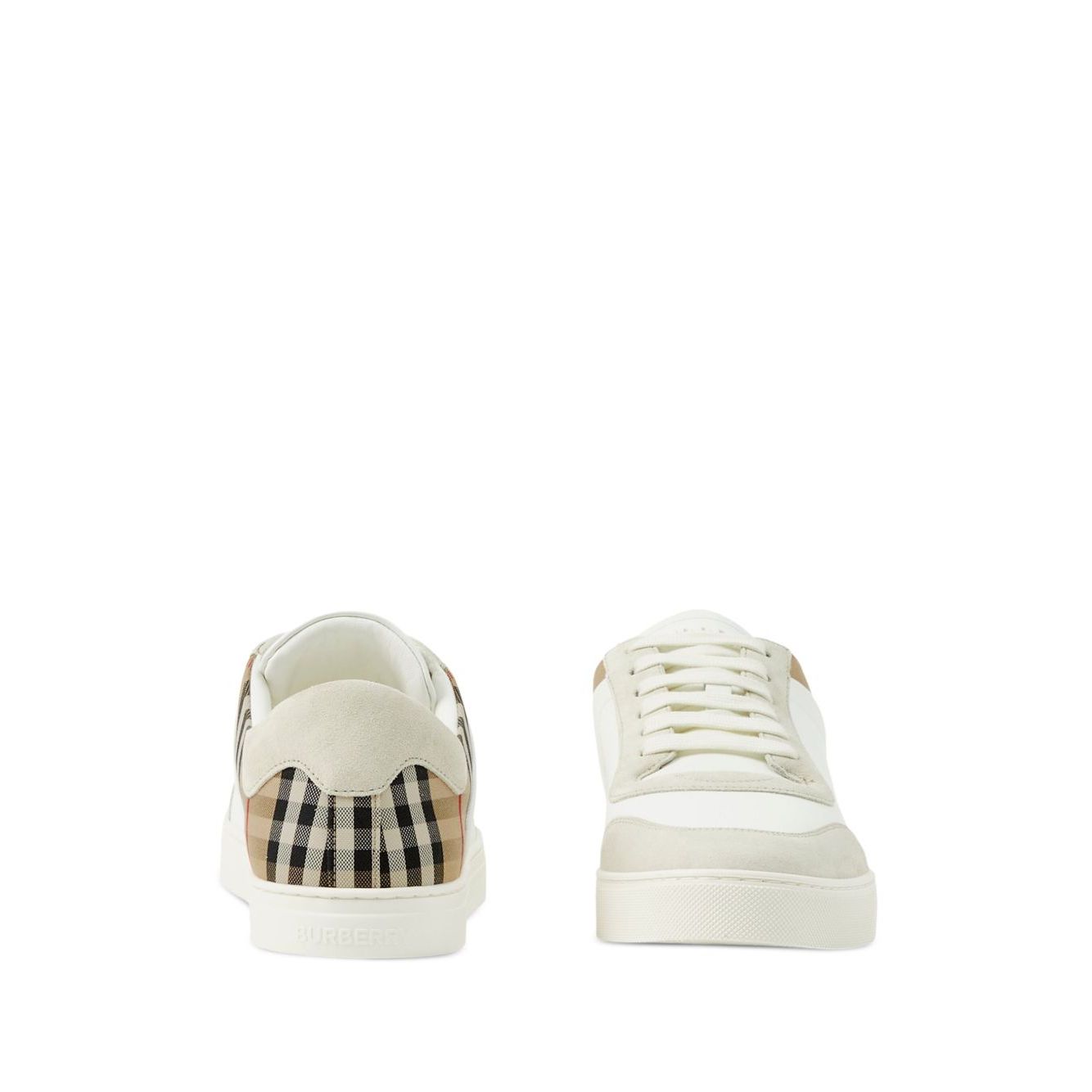 Burberry Leather, suede and check sneakers Sneakers