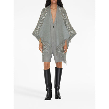 Burberry Vintage Check Reversible Wool Cape Jackets