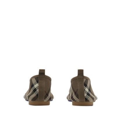 Burberry checkered Ballerina in jacquard Flat Shoes