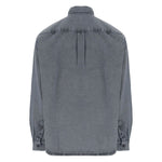 Back view of CARHARTT WIP PRE Shirts Clear Blue made from silk & nylon tigan denim cotton