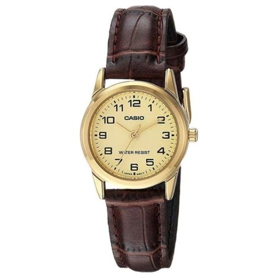 CASIO COLLECTION Mod. LADY 3H GOLD. LEATHER - GOLD