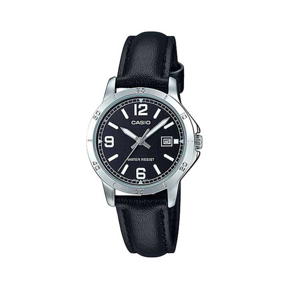 CASIO COLLECTION Mod. LADY DATE. LEATHER - BLACK