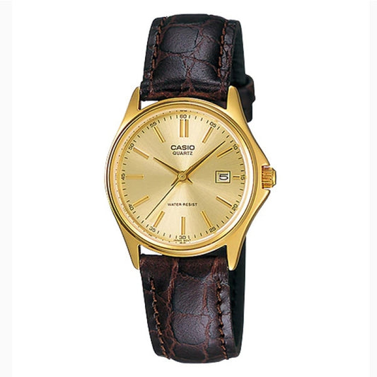 CASIO COLLECTION Mod. LADY LEATHER - GOLD Lady,Lady Ready Stocked Watches,READY STOCKED WATCHES,Watches,Watches - Accessories,Women,Wristwatch