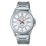 CASIO COLLECTION Mod. SPORT DATE - WHITE wristwatch with stainless steel bracelet and 5 ATM water resistance.